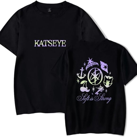 Polyester Pullover Katseye Member Logo shirt sweatshirt hoodie black y2k - Picture 1 of 2